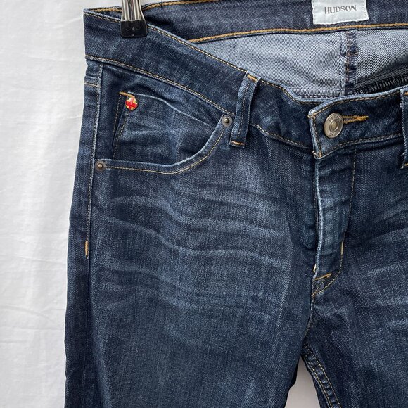 Hudson‎ Bacara Straight Flood Cuff Denim Jeans Dark Wash Low-Rise Womens 28 - Picture 12 of 16